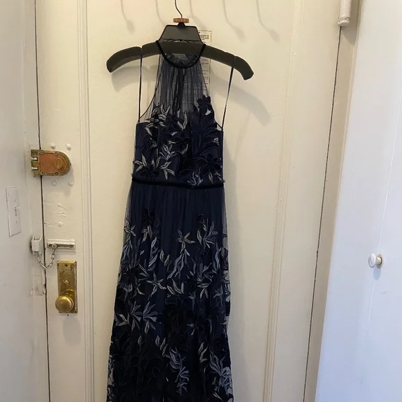 chinese dress ladies Elie Tahari Shirred Maxi Dress